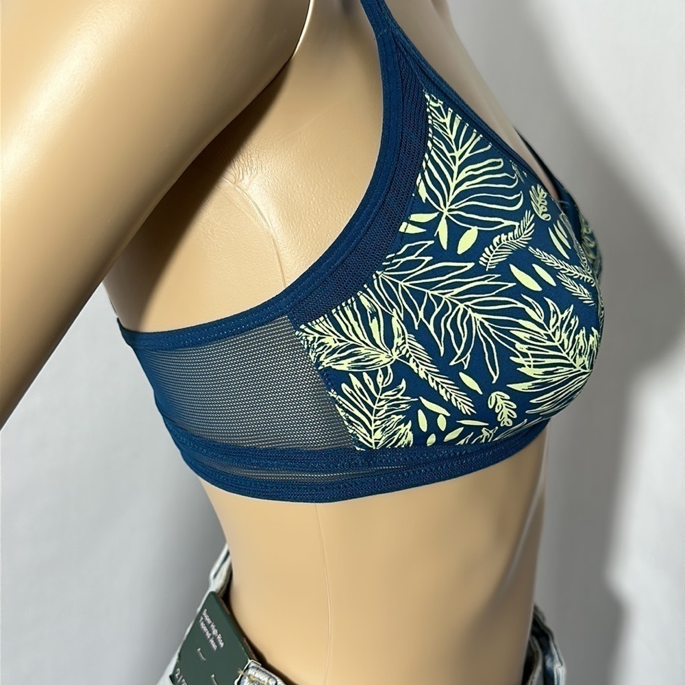 Women's Lively Bra Blue Tropical Flower Mesh Side Hook and Latch (AE328-P) - Picture 2 of 4